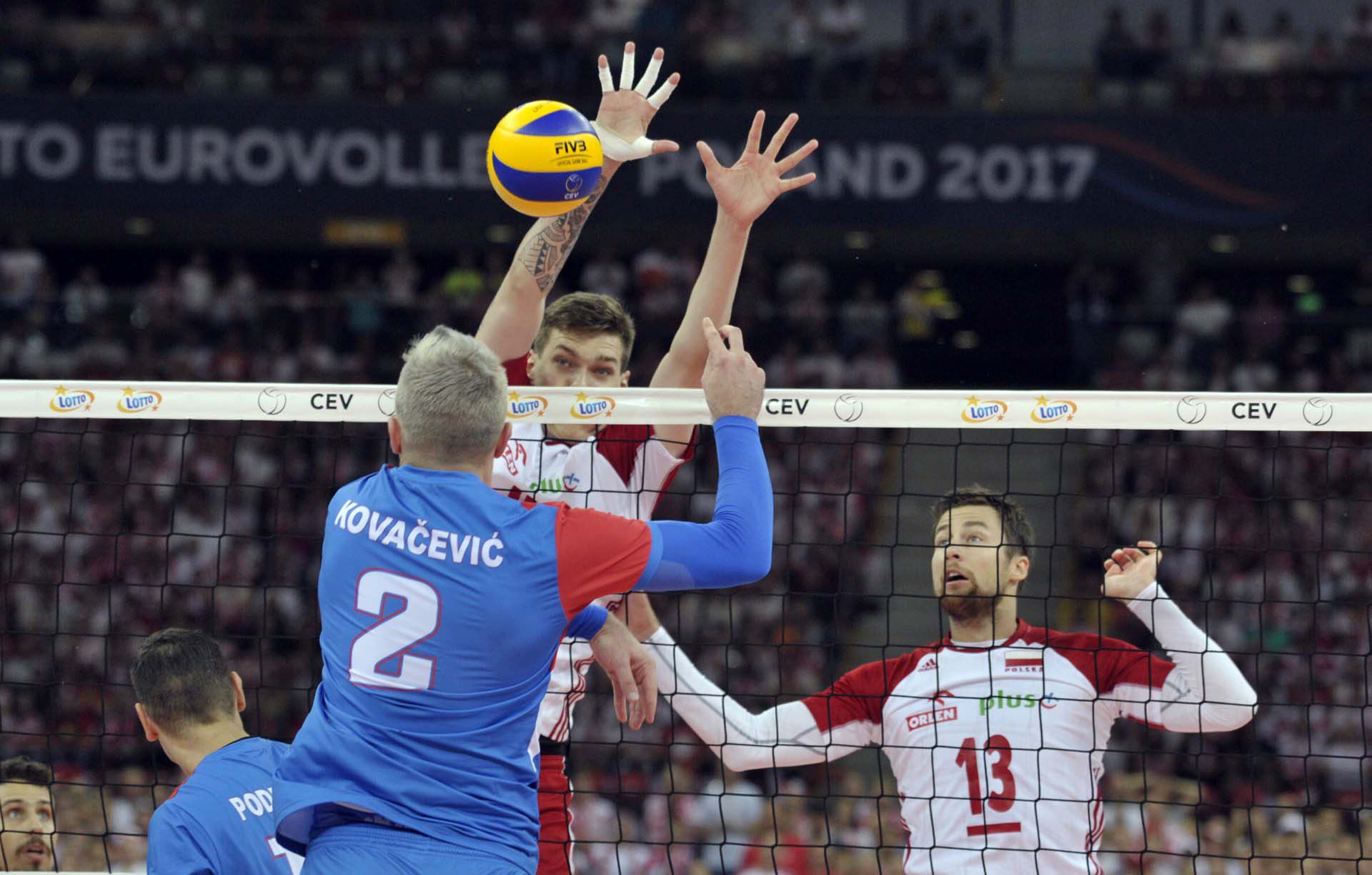 Serbia silence record-breaking crowd to start #EuroVolleyM campaign in style