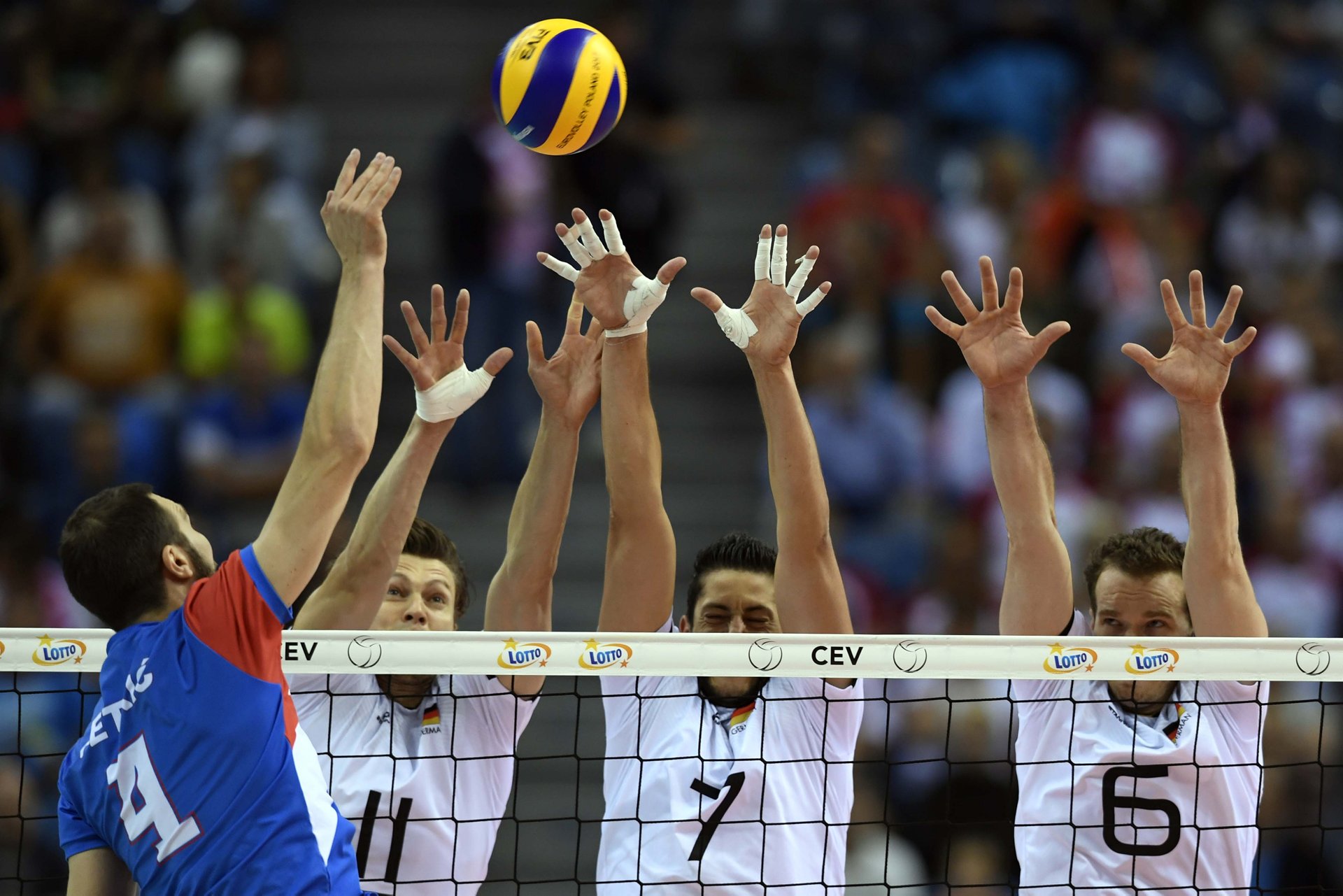 Germany come from behind to secure first ever #EuroVolleyM medal 