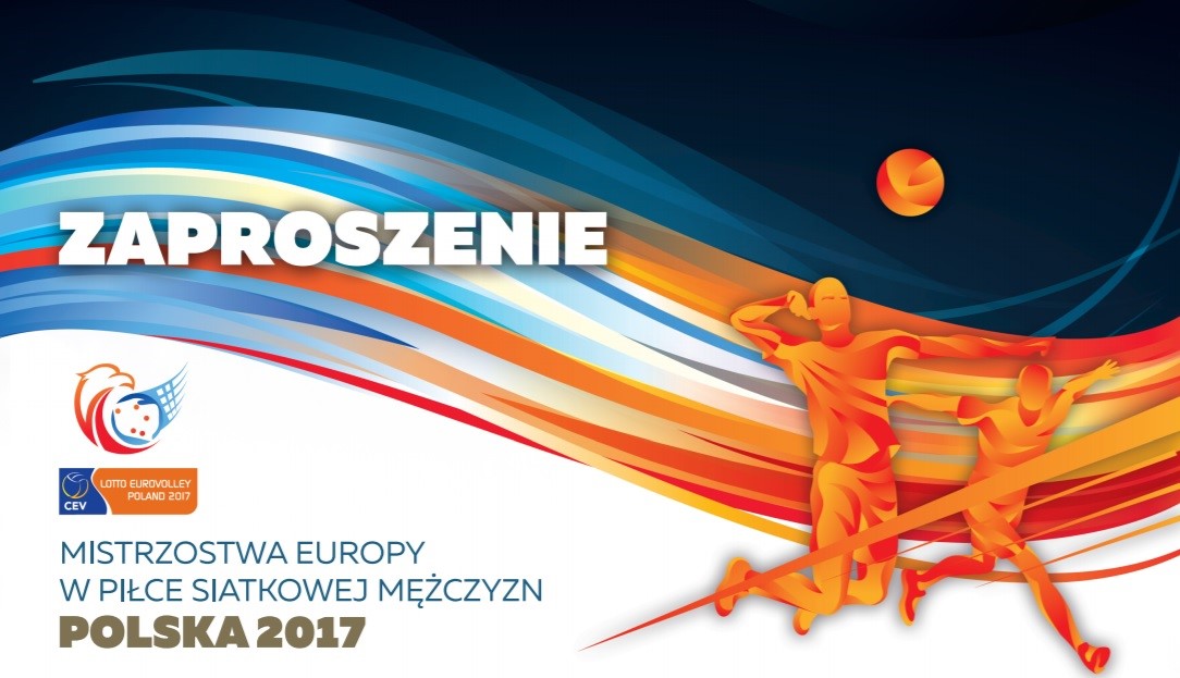 Zaproszenie na uroczystą prezentację znaczka pocztowego „Mistrzostwa Europy w Piłce Siatkowej Mężczyzn Polska 2017”