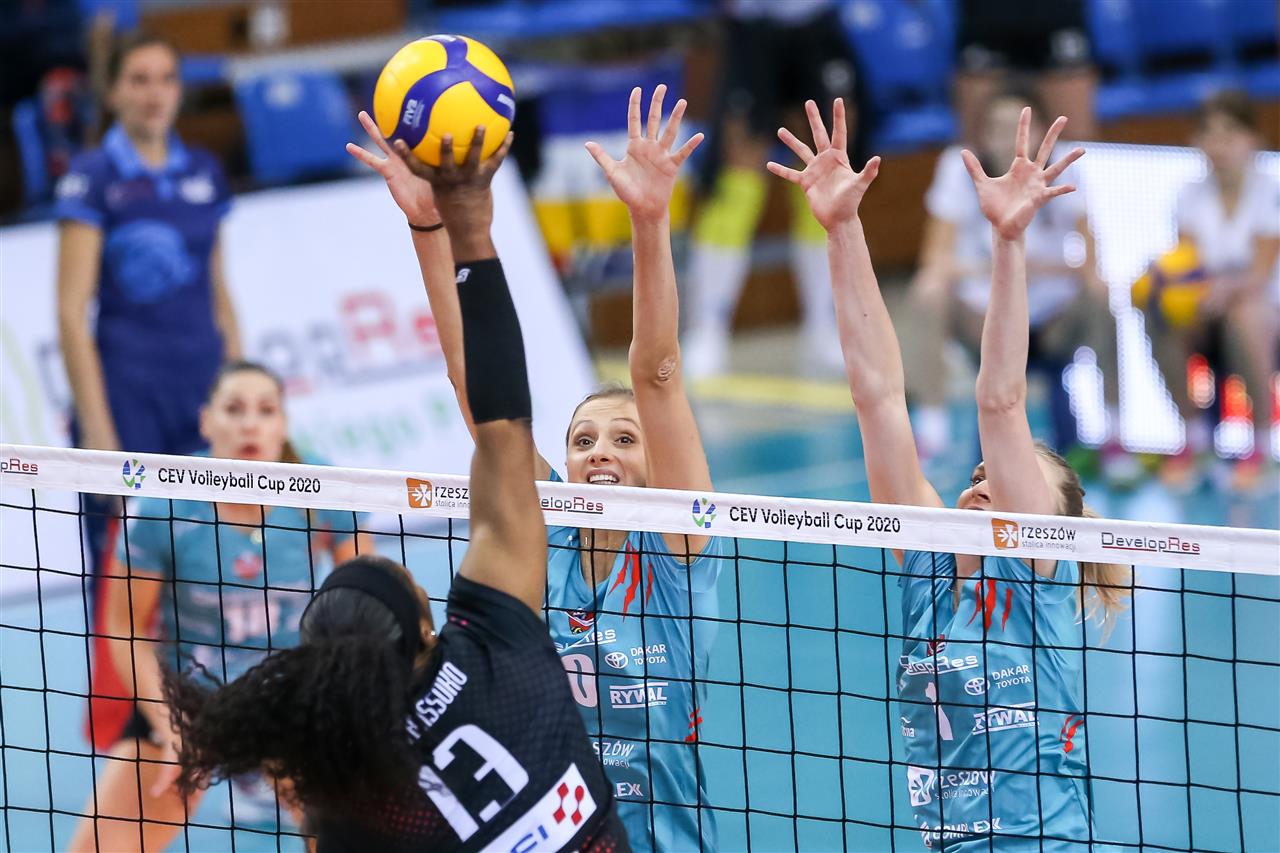 Puchar CEV: Developres SkyRes Rzeszów - ASPTT Miluza 3:2