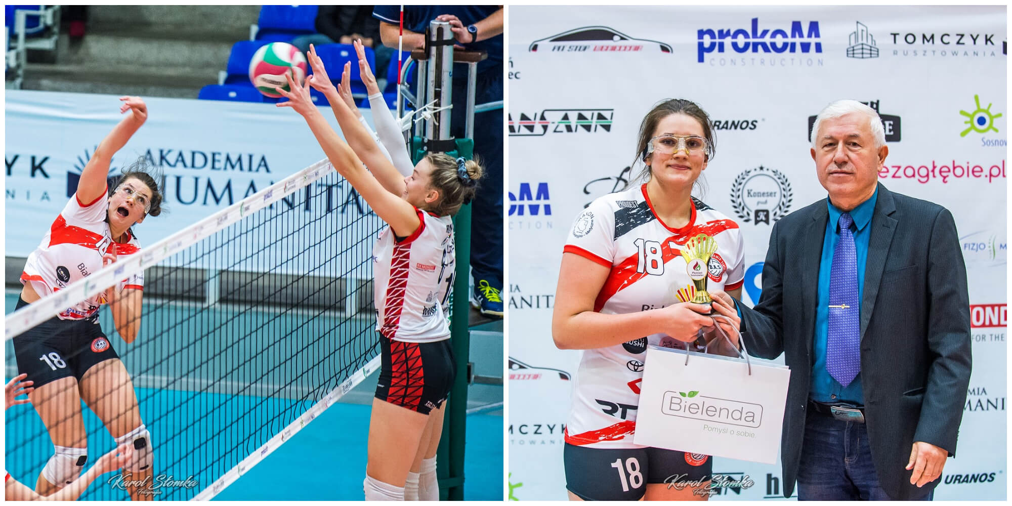 Julia Papszun, MVP meczu 1. Ligi Kobiet Trans-Ann Płomień Sosnowiec – KS BAS Kombinat Budowlany Białystok 1:3 (25:23, 19:25, 18:25, 20:25)