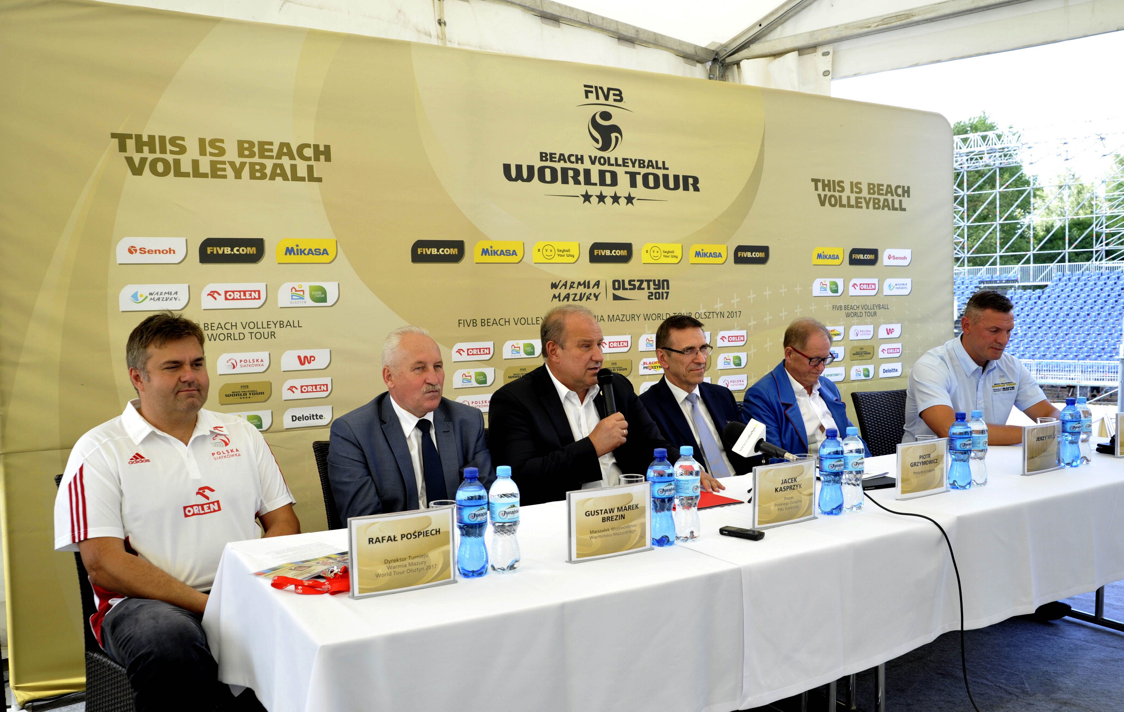 Konferencja prasowa przed turniejem FIVB Beach Volleyball Warmia Mazury World Tour Olsztyn 2017