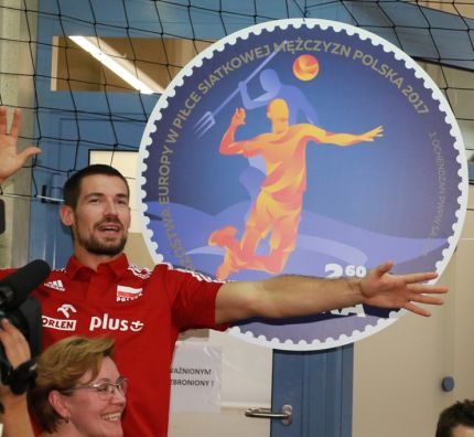 Siatkarze o znaczkach LOTTO EUROVOLLEY POLAND 2017 .